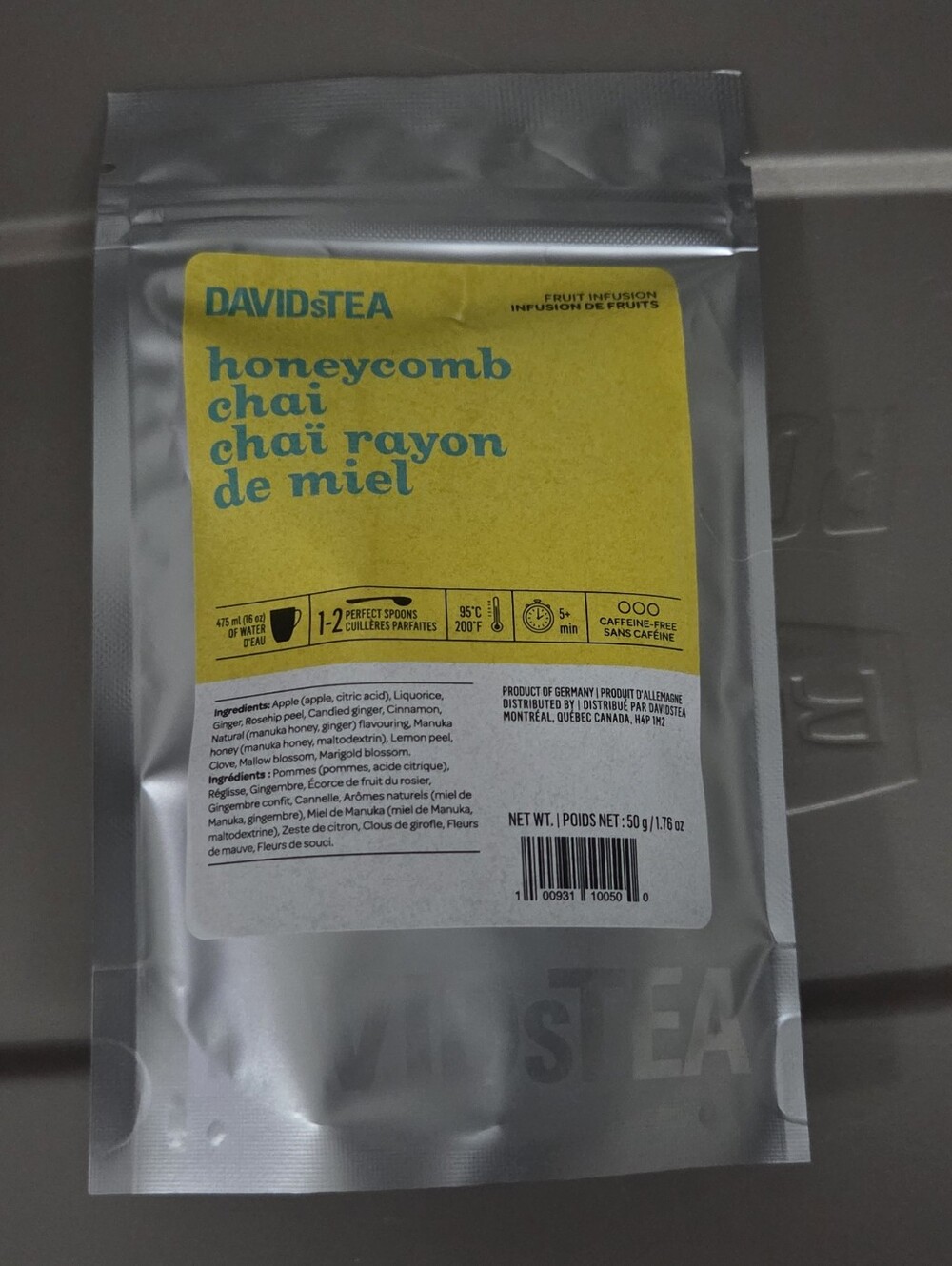 2/$20 New! Sealed! Davidstea HONEYCOMB CHAI Loose Leaf Tea 50g Davids Tea